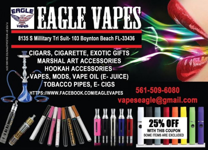 Eagle Vapes Smoke Shop, Tobacco, Vapes, Glass Pipes in Boynton Beach, FL
