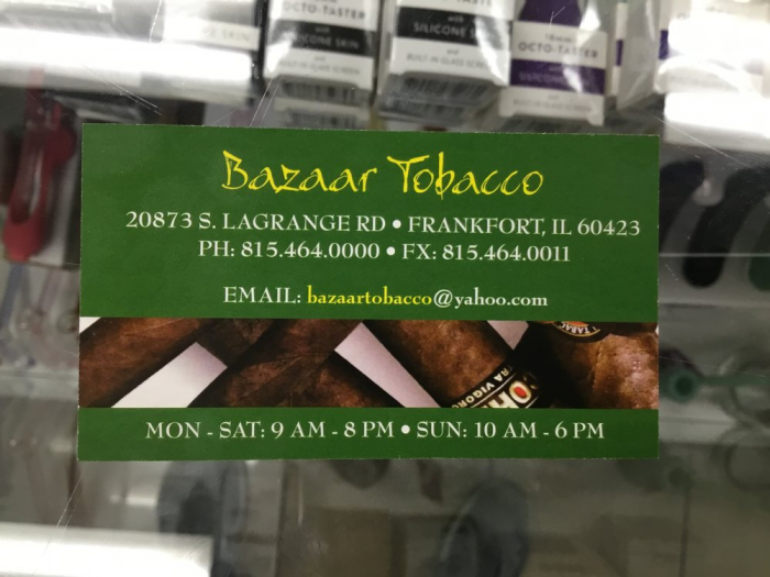 Bazaar Tobacco Smoke Shop, Tobacco, Vapes, Glass Pipes in Frankfort, IL