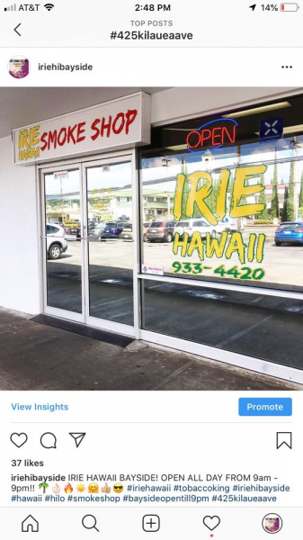 Irie Hawaii Smoke & Vape Shop Bayside Smoke Shop in Hilo, HI